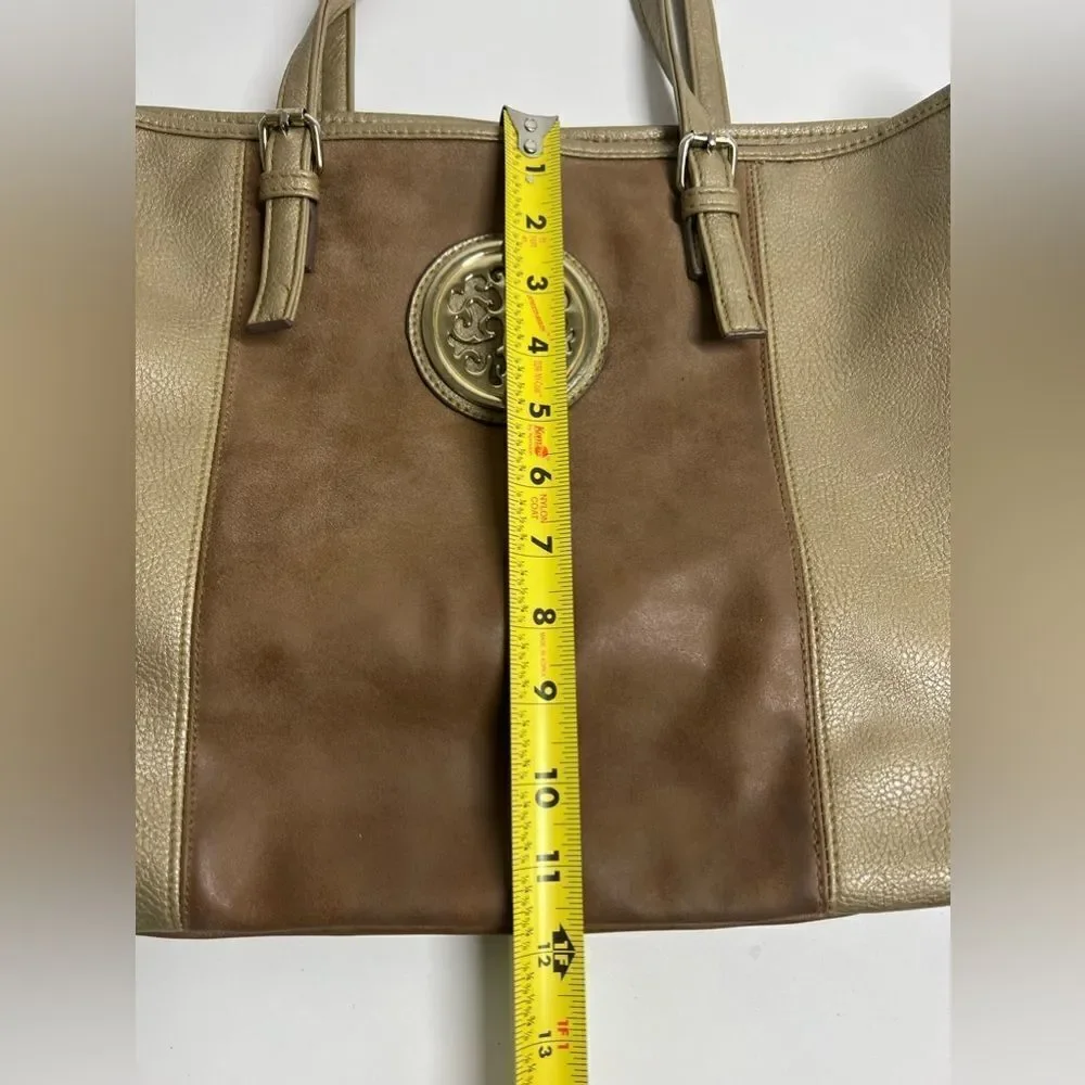 Two-Tone Neutral Tote Bag • Quiet Luxury Minimalist Style